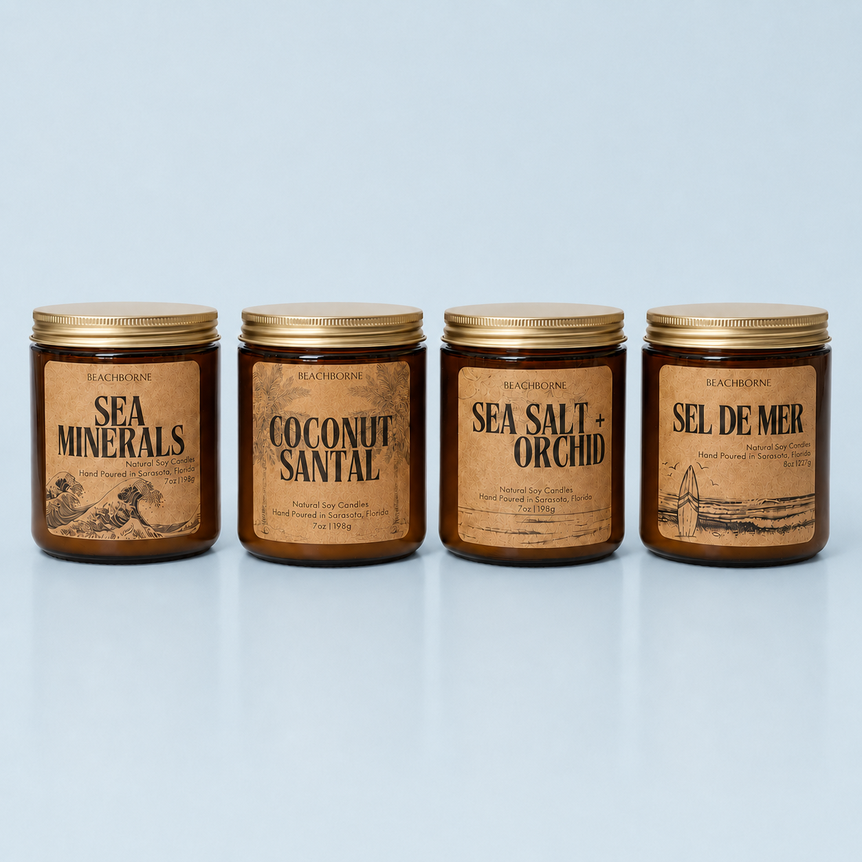 Coastal Spa Collection – 4 Candle Gift Set