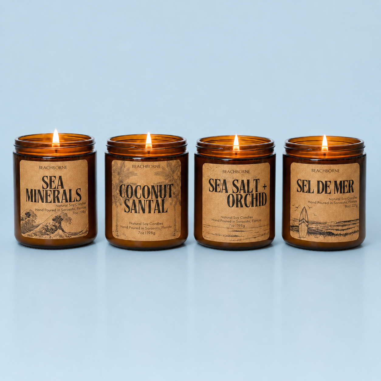 Coastal Spa Collection – 4 Candle Gift Set